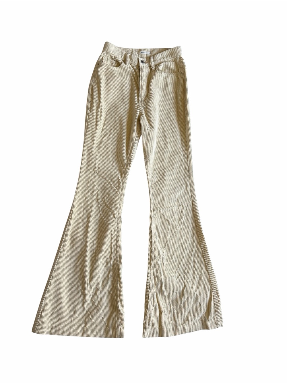 🌟PacSun Cream Corduroy Retro Vibe Wide-Leg Flare Pants